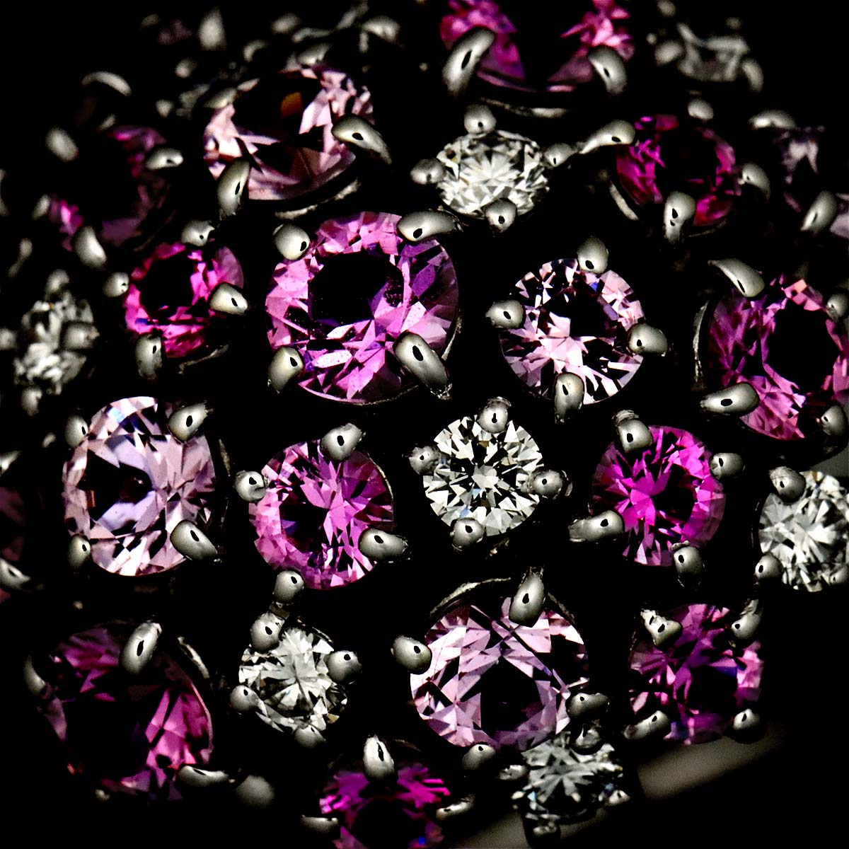 Sapphire Diamond 0.26ct Ring 18K WG 750 Size6.75(US)