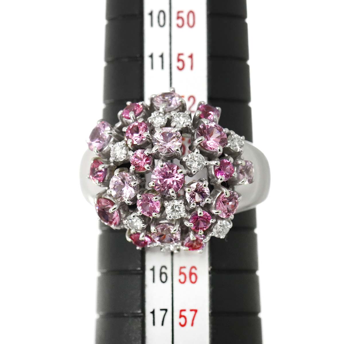 Sapphire Diamond 0.26ct Ring 18K WG 750 Size6.75(US)