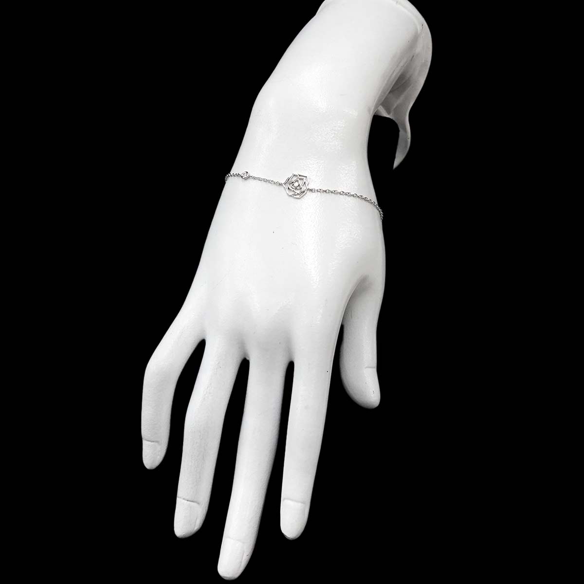 Rose Diamond Bracelet 18K WG 750