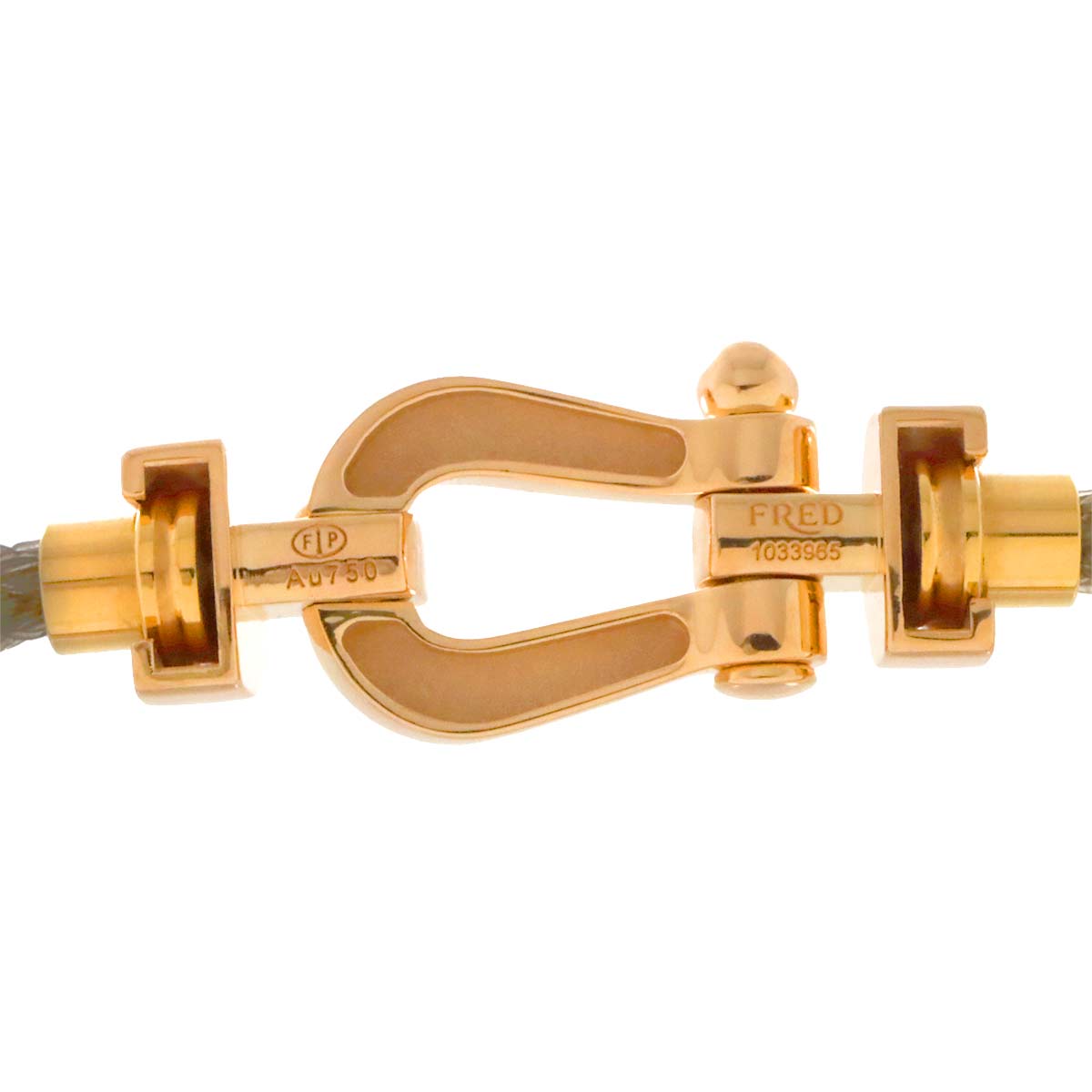 Force 10 Half Diamond Bracelet MM 18K PG 750 Steel size15