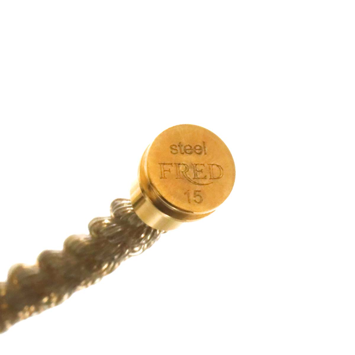 Force 10 Half Diamond Bracelet MM 18K PG 750 Steel size15