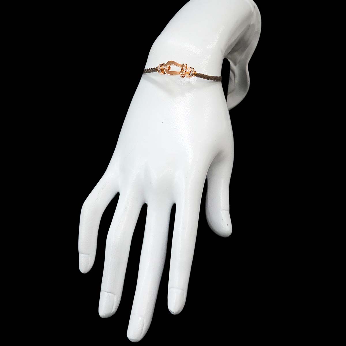 Force 10 Half Diamond Bracelet MM 18K PG 750 Steel size15