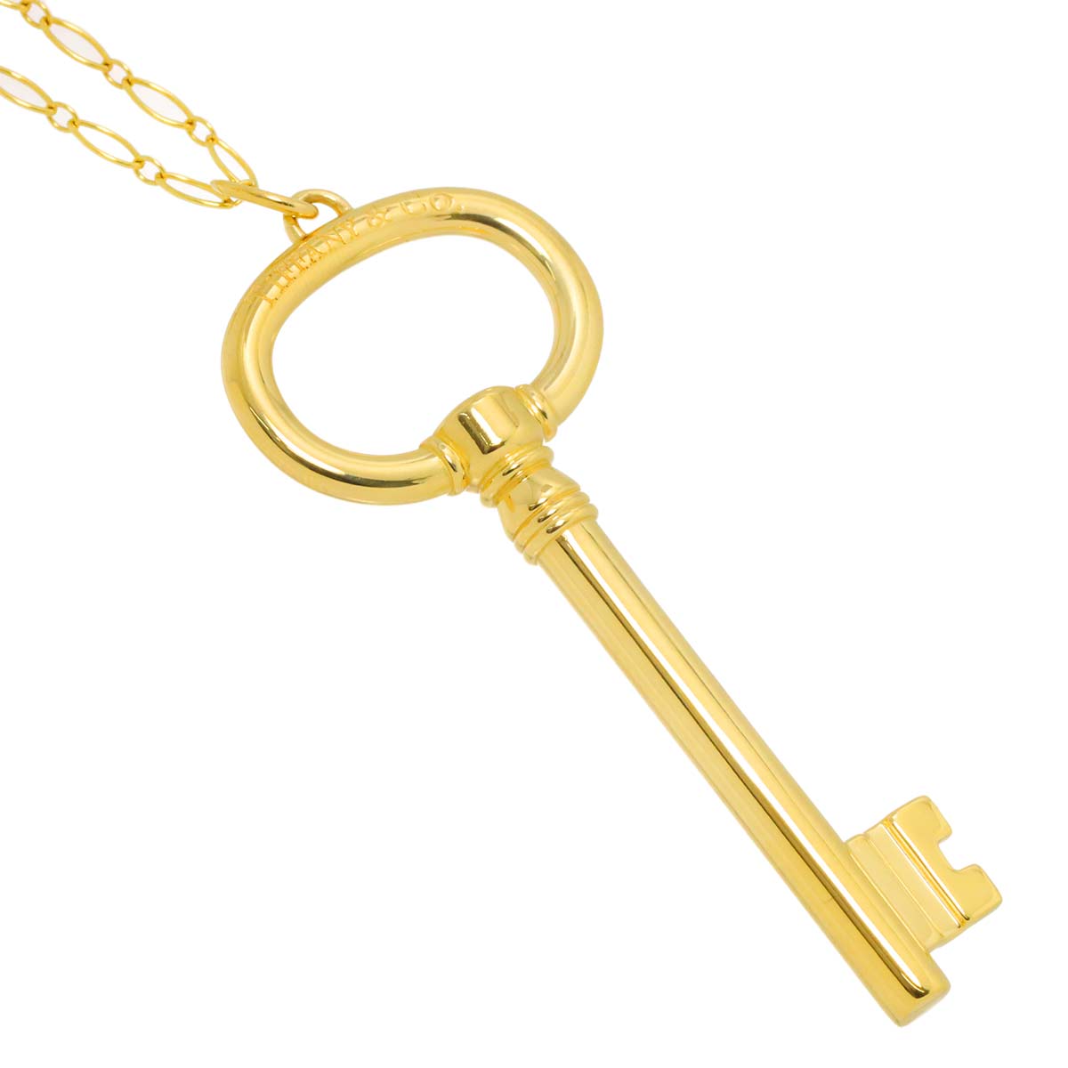 Oval Key Necklace 18K Yellow Gold 750