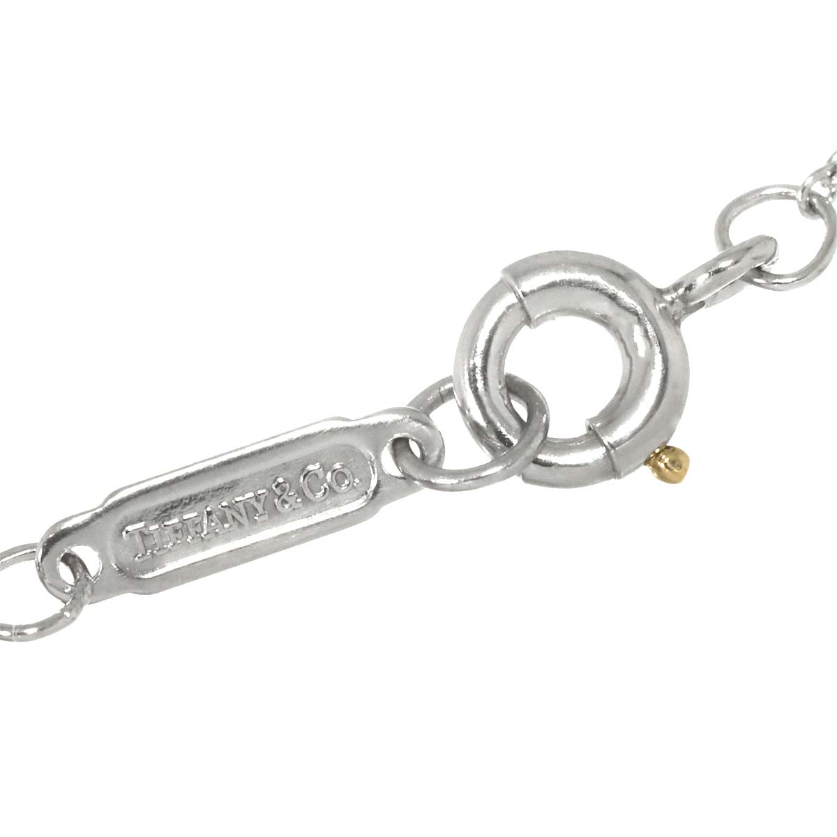 Open Square Diamond Necklace Platinum