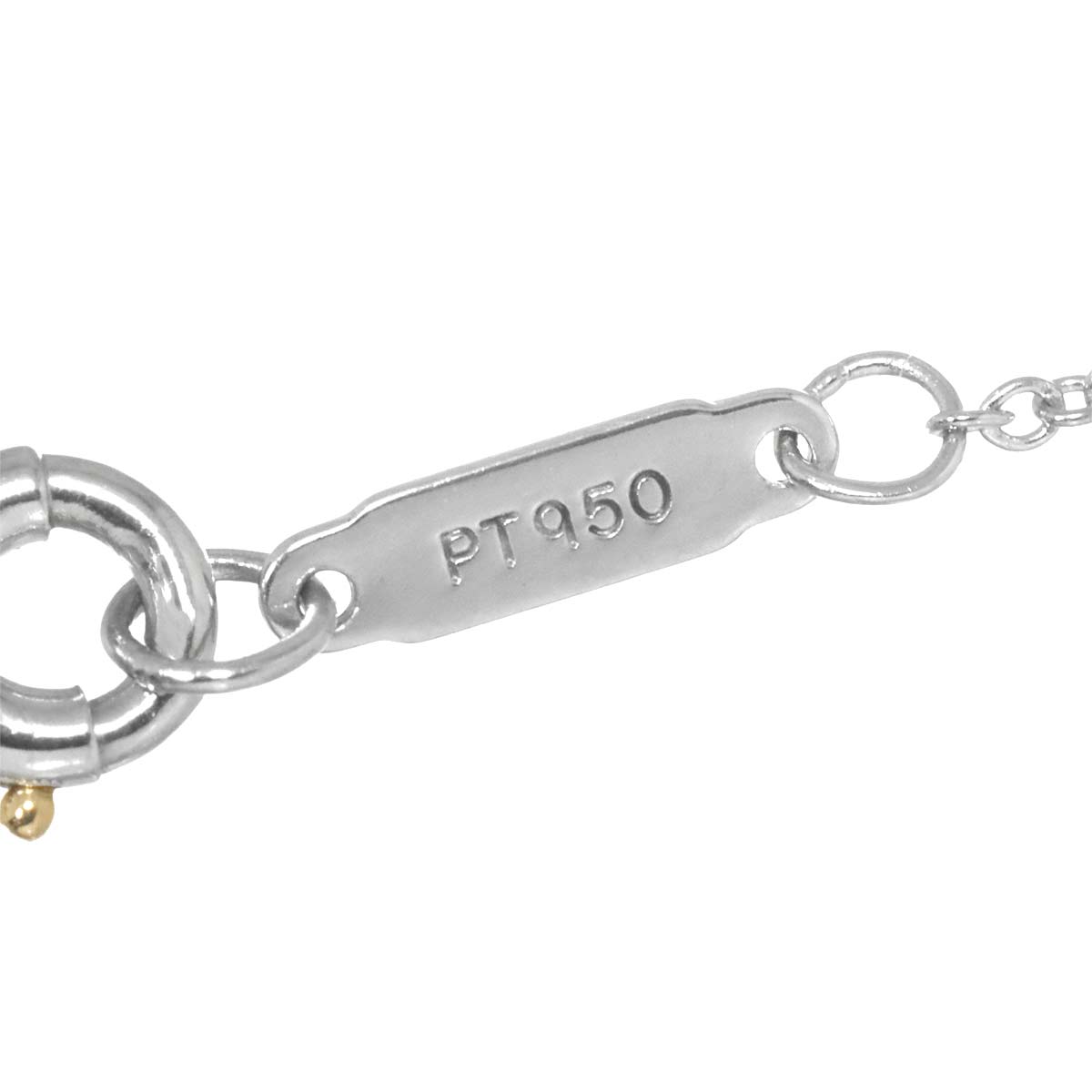 Open Square Diamond Necklace Platinum