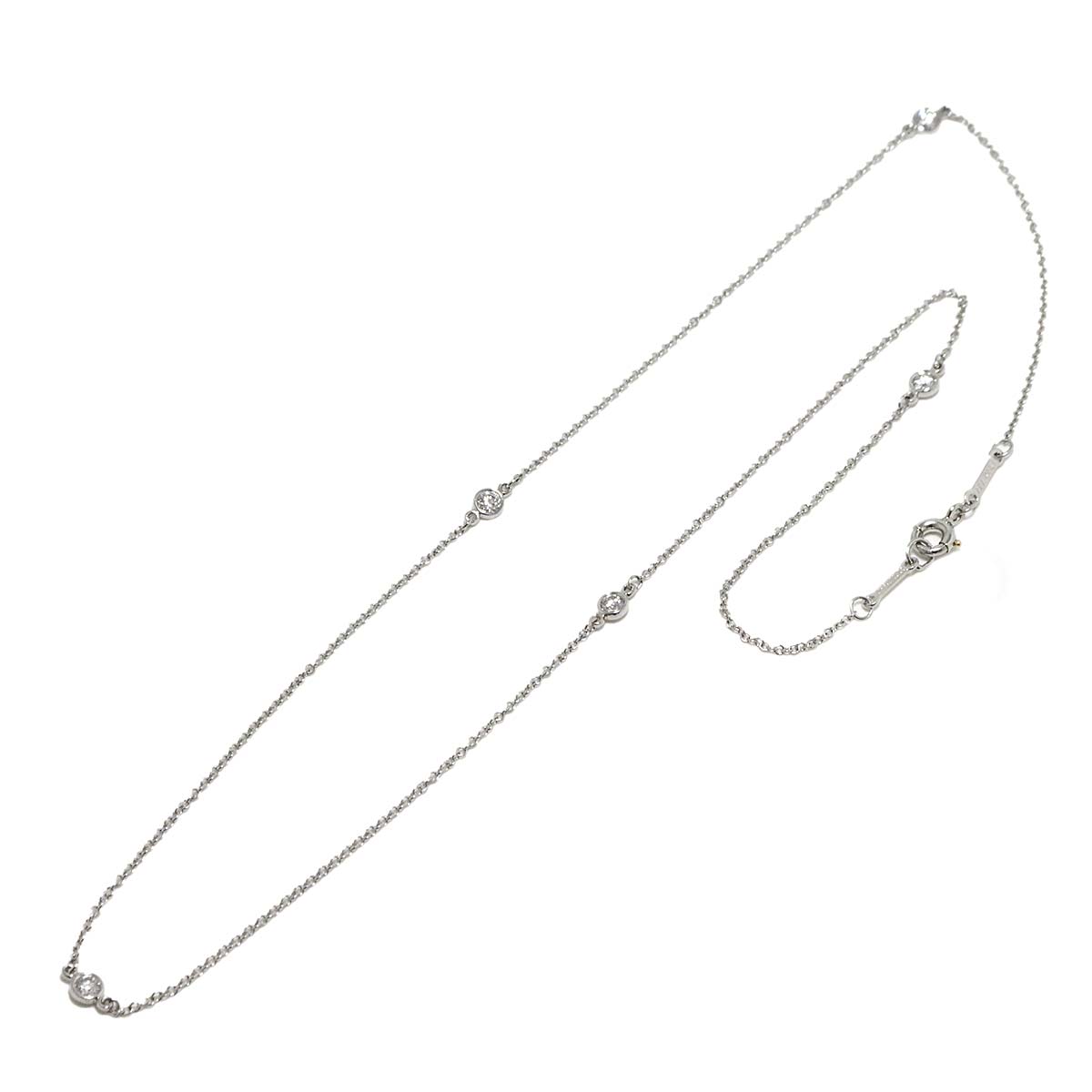 By The Yard Diamond 5P Necklace Platinum