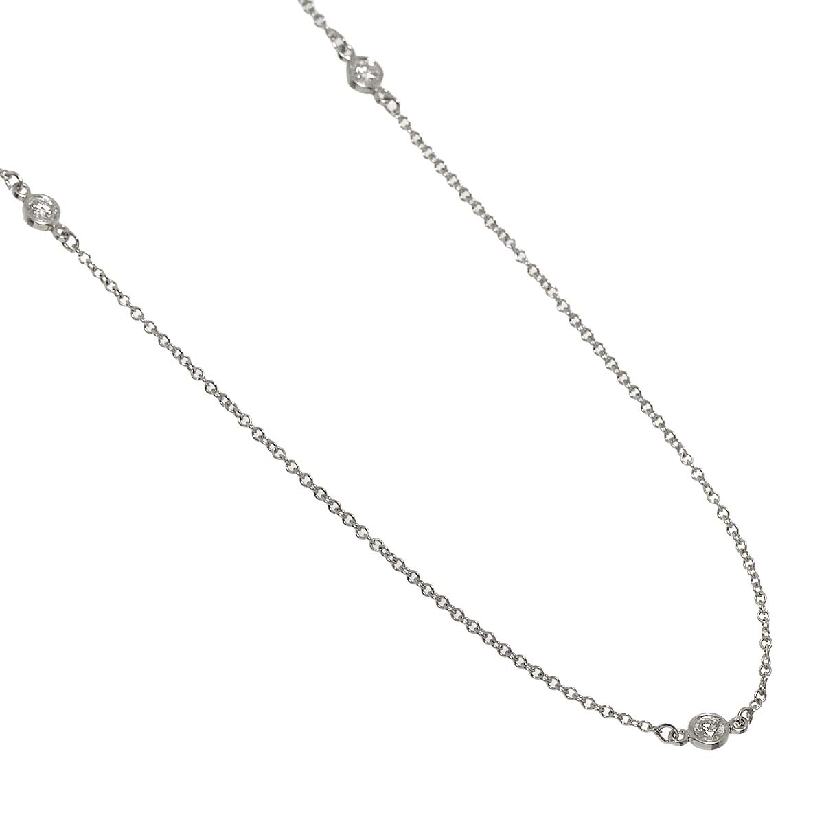 By The Yard Diamond 5P Necklace Platinum