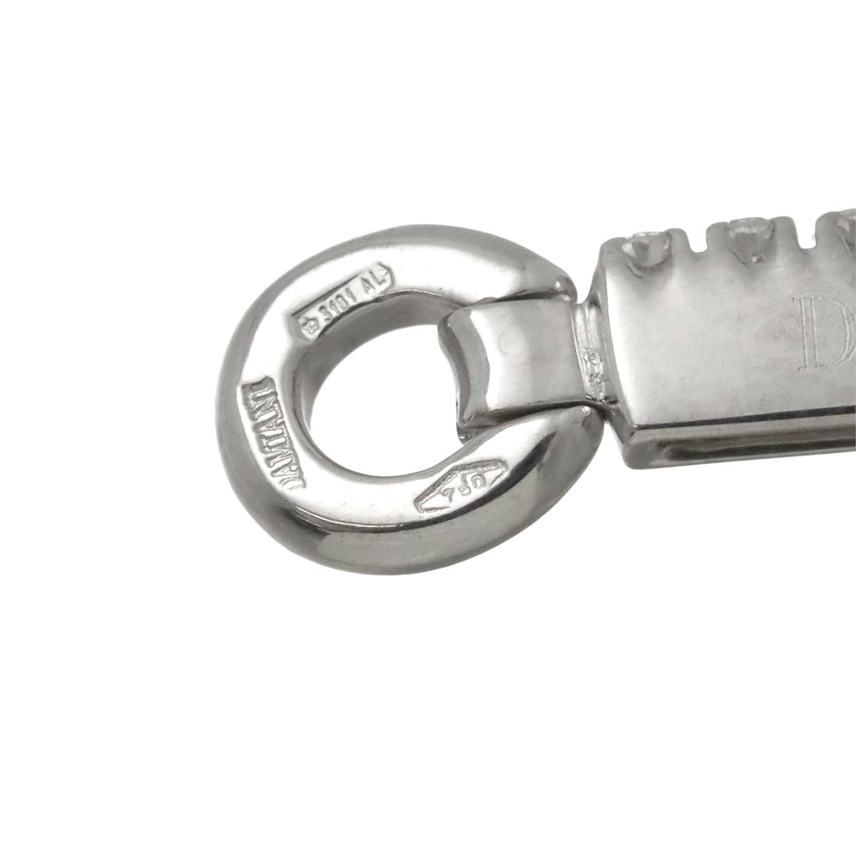 Mystery Cross Diamond Necklace 18K White Gold 750