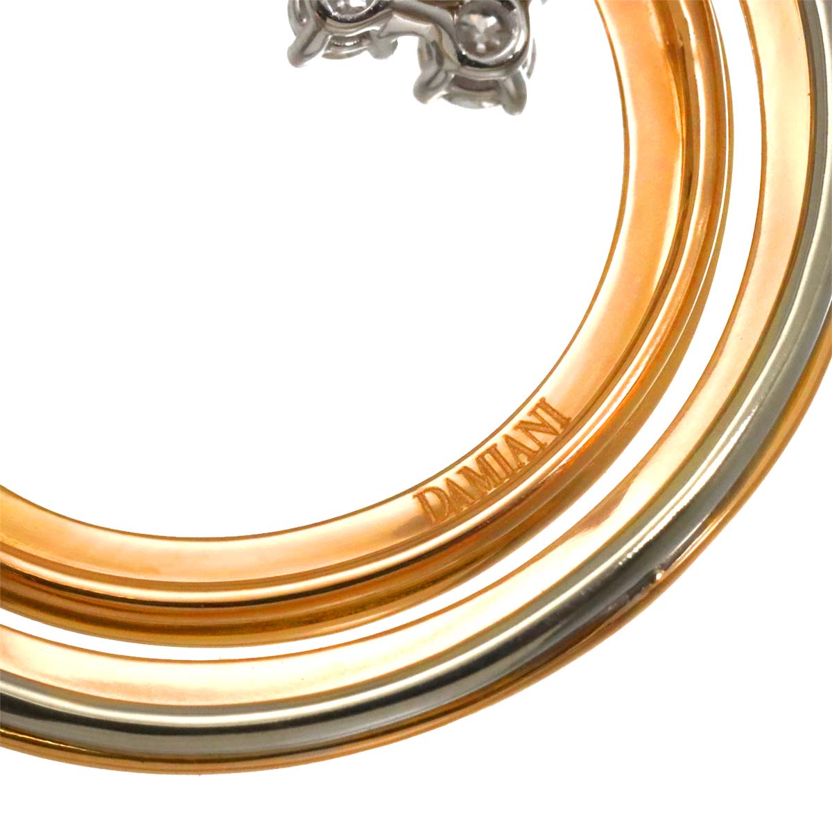 Diamond Necklace 18K WG PG 750