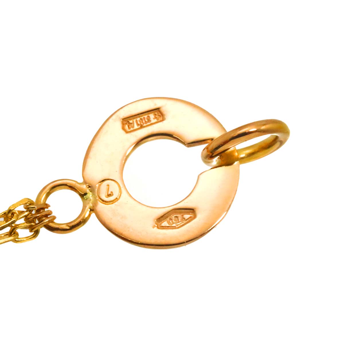 Diamond Necklace 18K WG PG 750