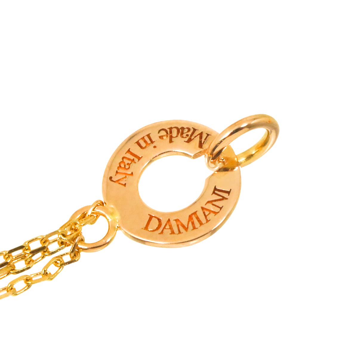 Diamond Necklace 18K WG PG 750