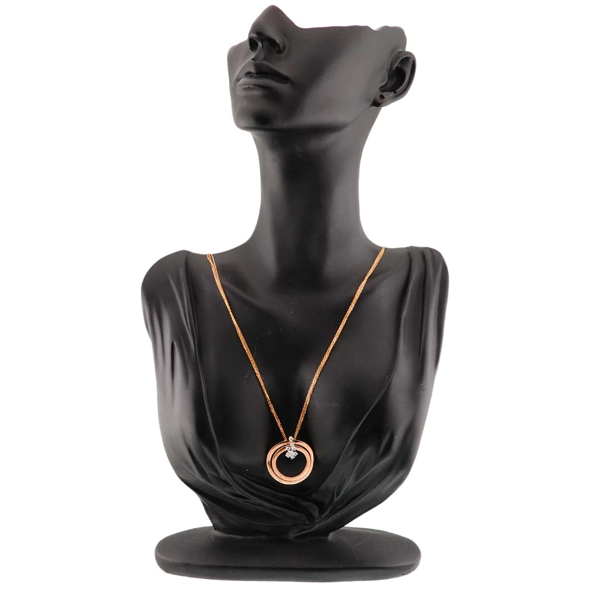 Diamond Necklace 18K WG PG 750