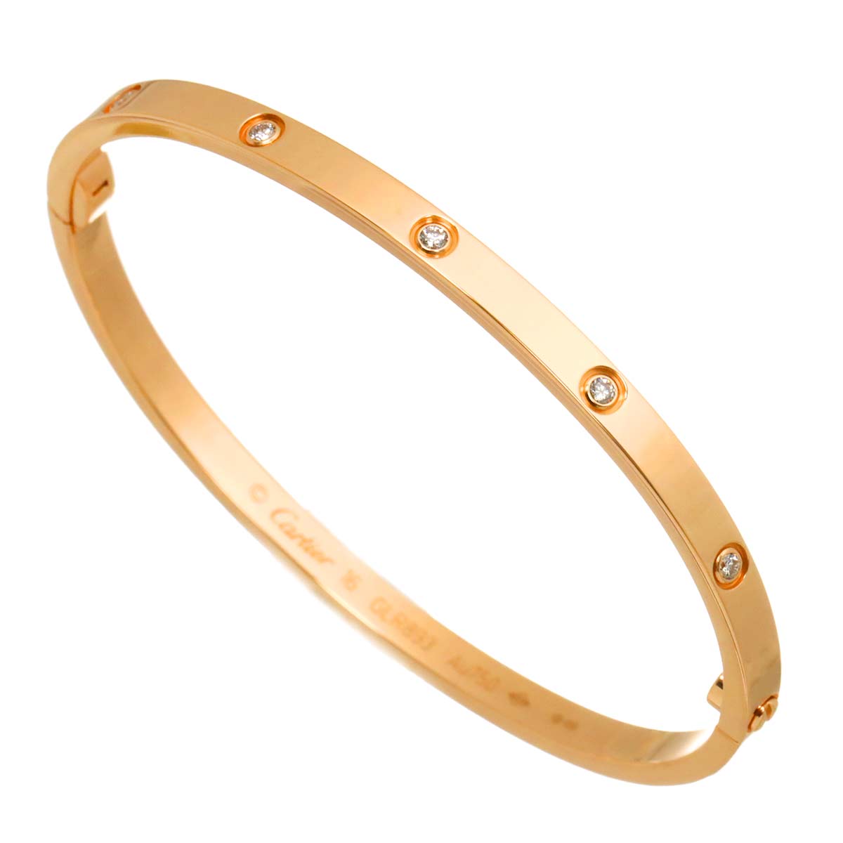 Love Bracelet SM Full Diamond 18K Pink Gold 750 Size16