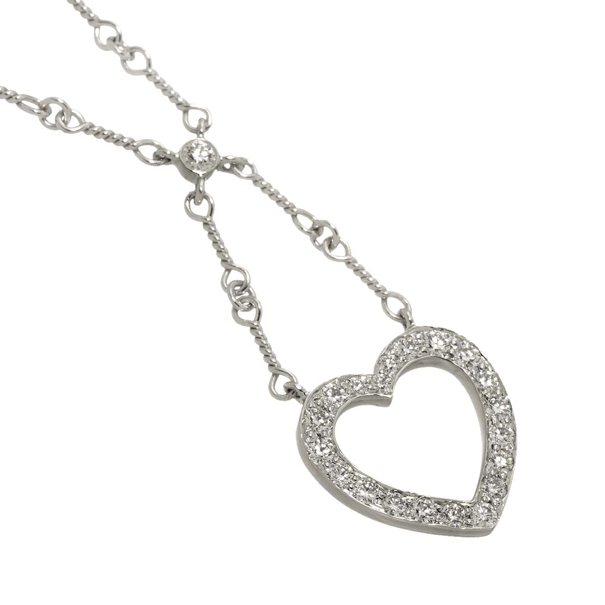 Sentimental Heart Diamond Necklace Platinum
