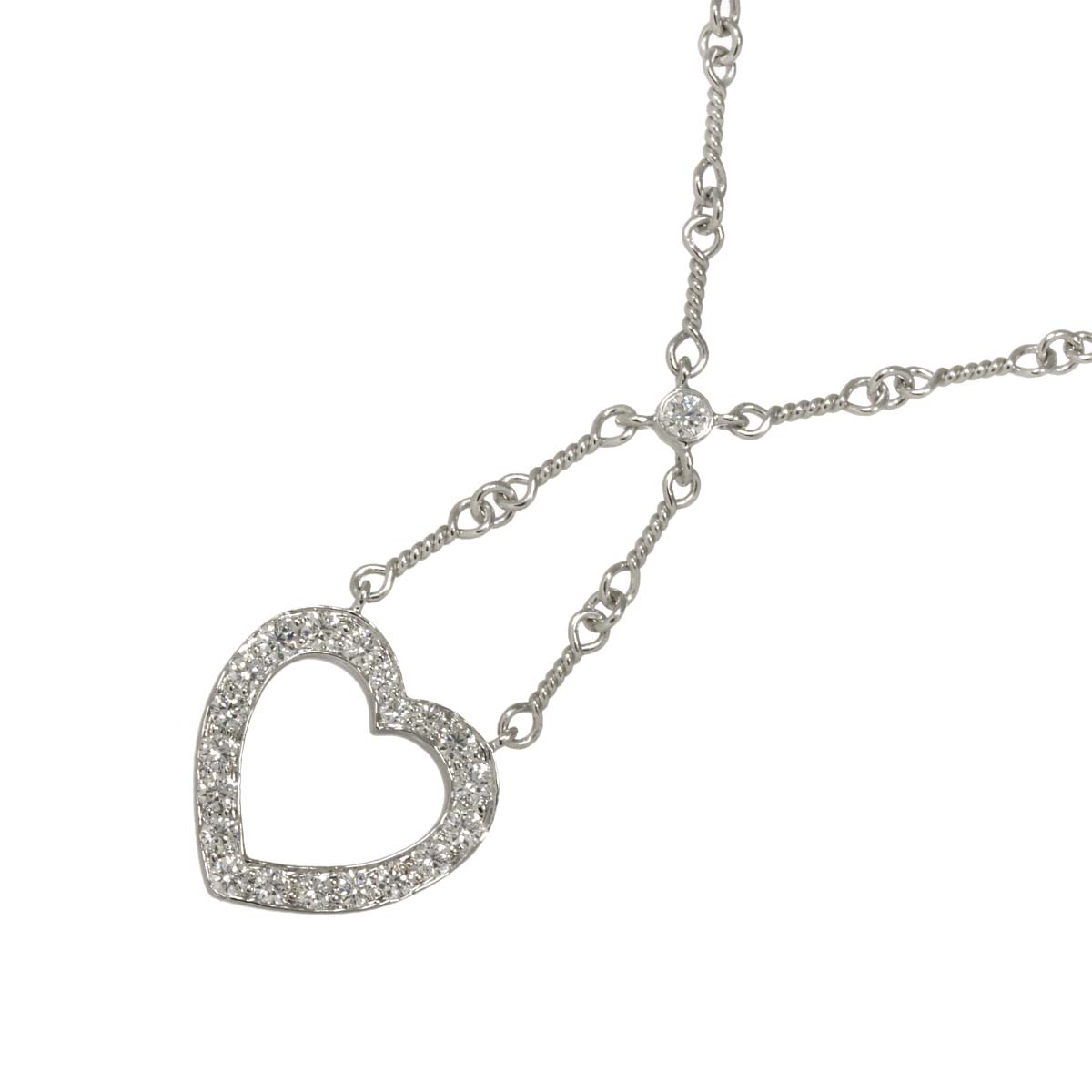 Sentimental Heart Diamond Necklace Platinum