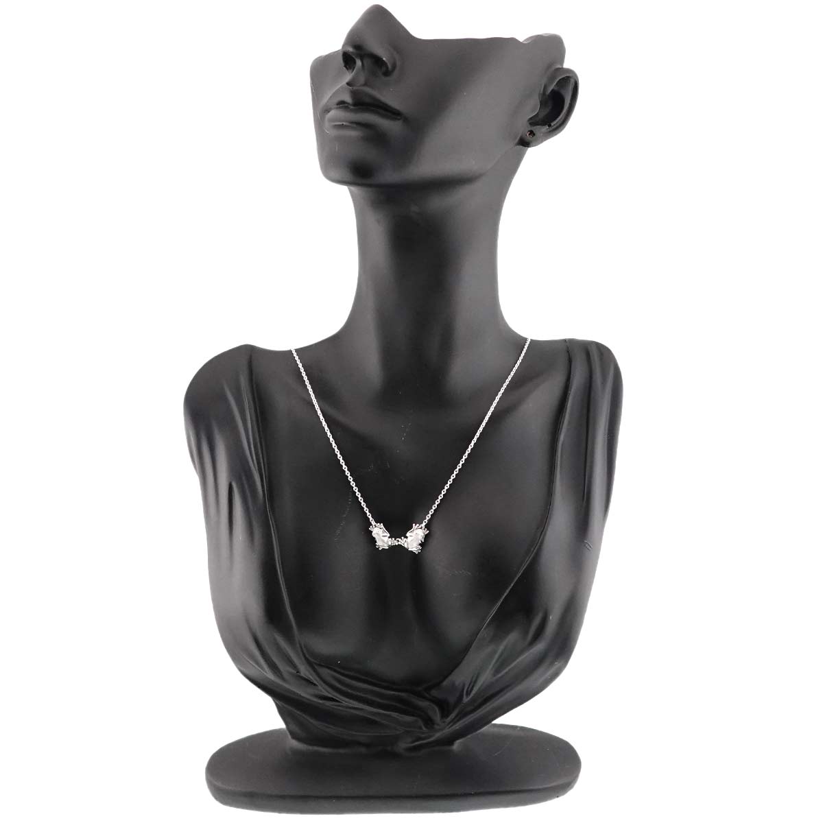 Frog motif Necklace 18K WG 750