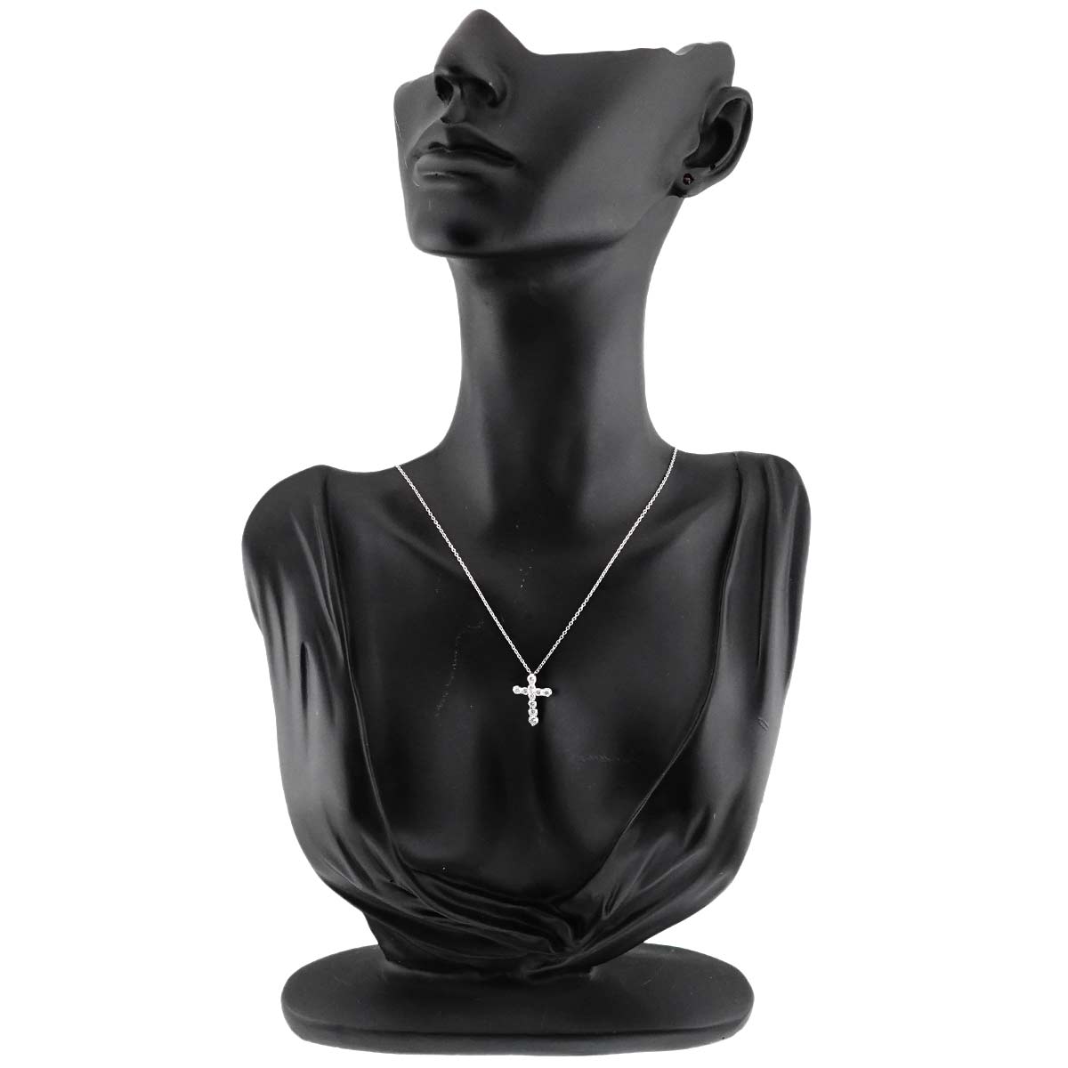 Cross motif Diamond 0.70ct Necklace 18K White Gold 750