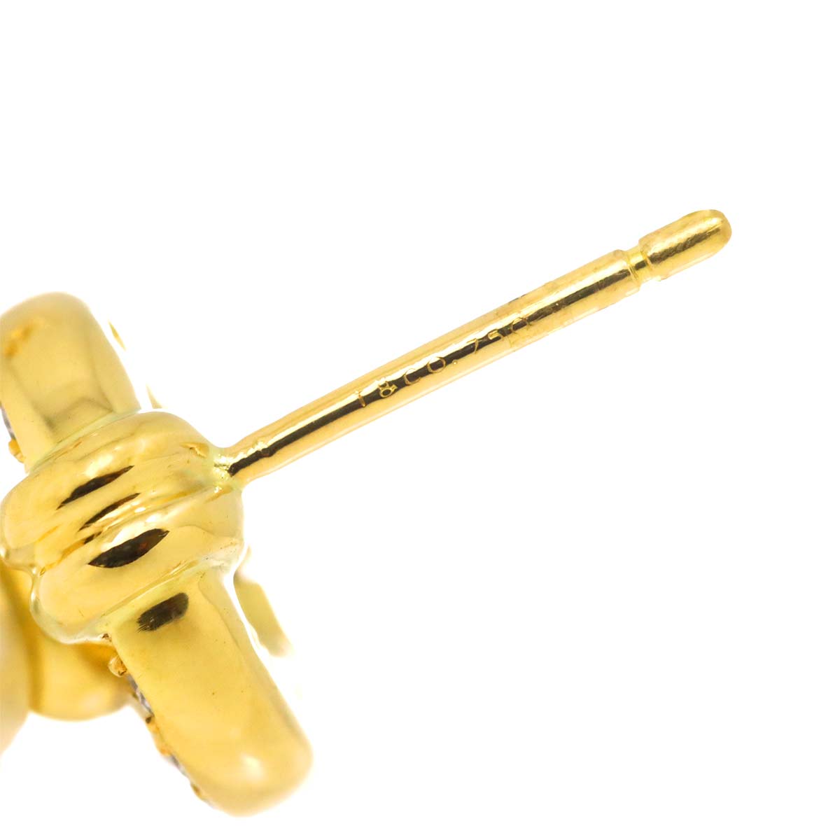 Doornock Akoya Pearl Diamond Earrings Pierced 18K 750