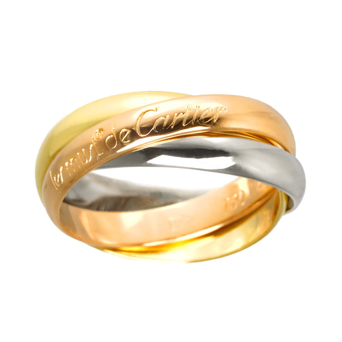 Trinity Ring 18K YG WG PG 750 Size53 6.25-6.5(US)