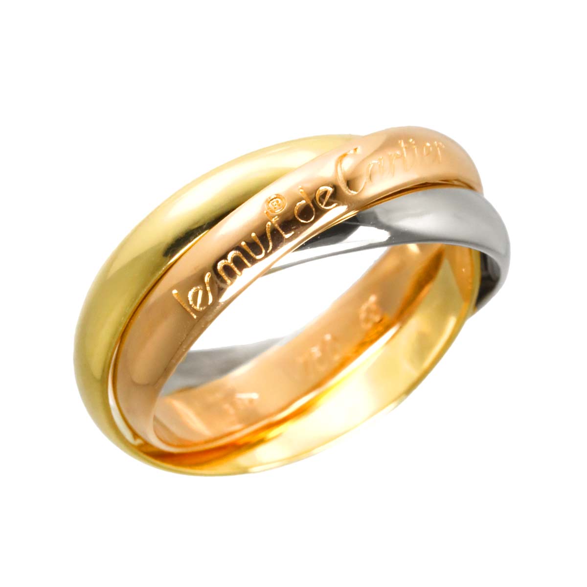 Trinity Ring 18K YG WG PG 750 Size53 6.25-6.5(US)