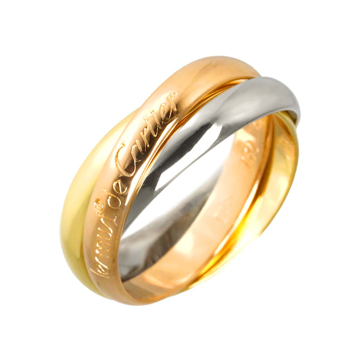 Trinity Ring 18K YG WG PG 750 Size53 6.25-6.5(US)