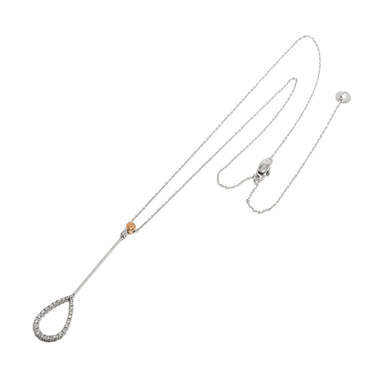 Diamond Necklace 18K WG PG 750