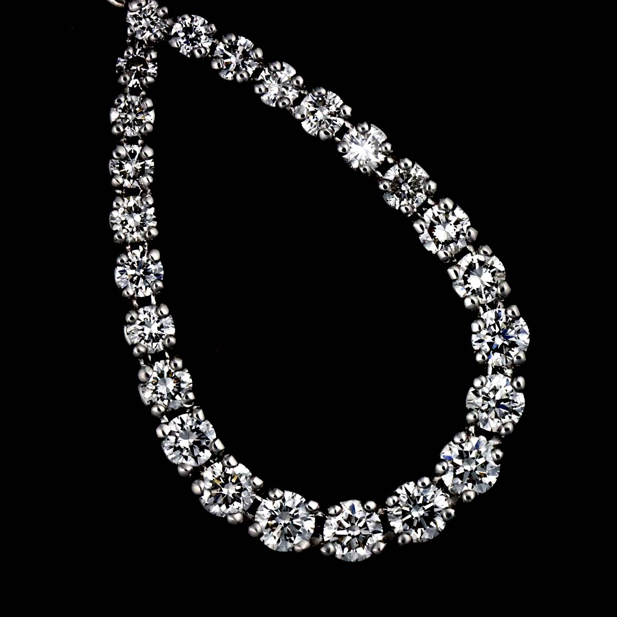 Diamond Necklace 18K WG PG 750