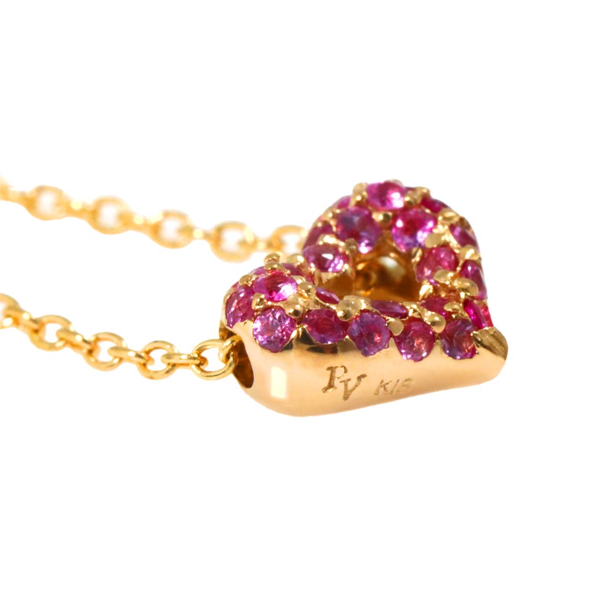 Sapphire 0.20ct Necklace 18K PG 750