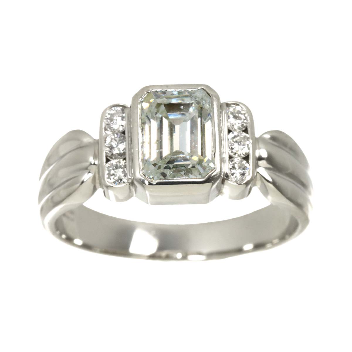 Diamond 1.104ct/0.18ct Ring Pt Platinum size6.25-6.5(US)