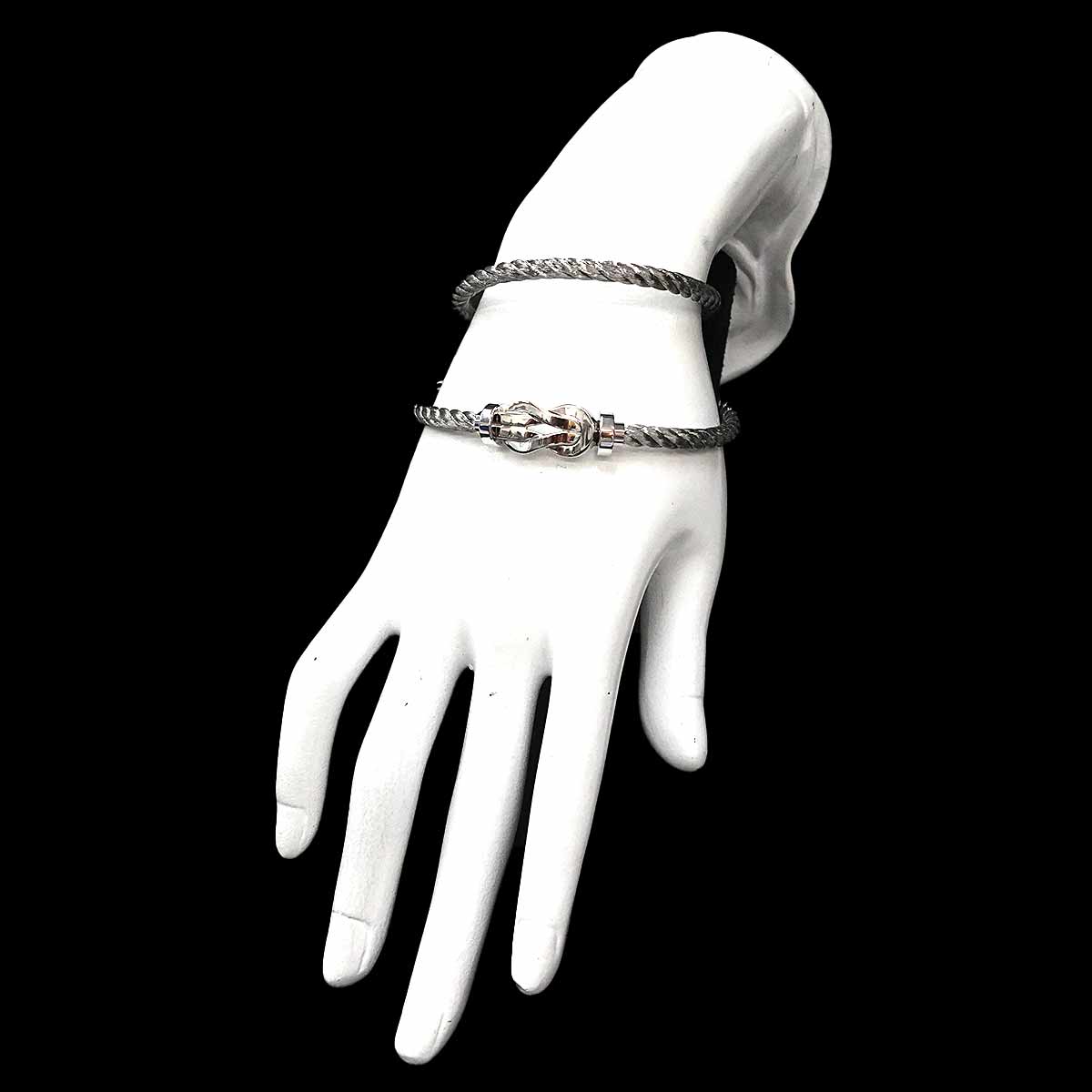 Chance Infini Bracelet LM 18K White Gold 750 Steel size18