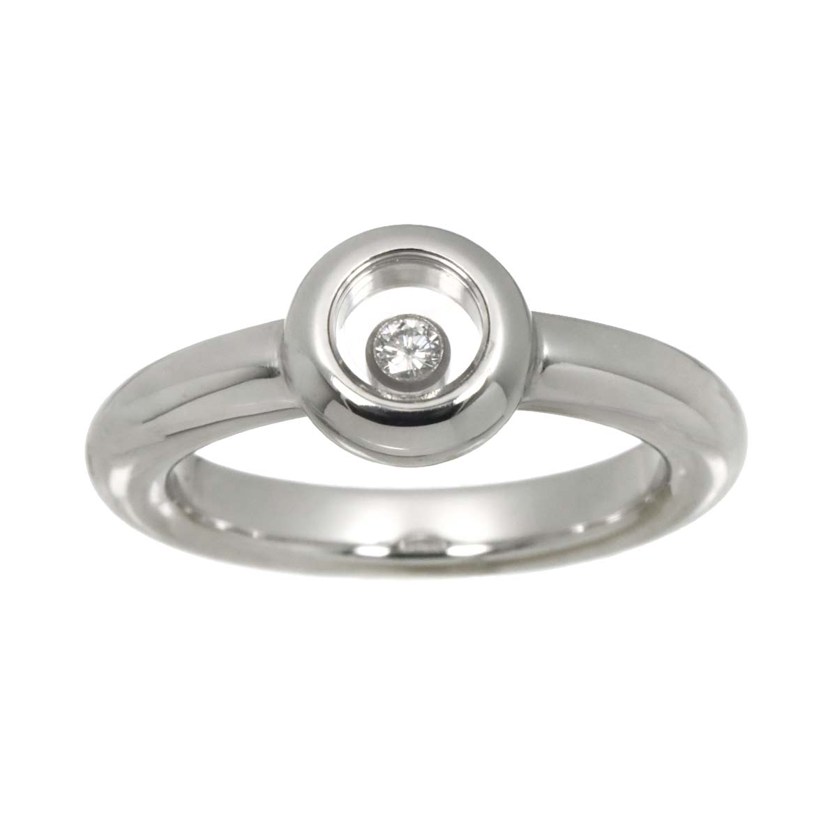 Happy Diamond Ring 18K White Gold 750 Size5.25-5.5(US)