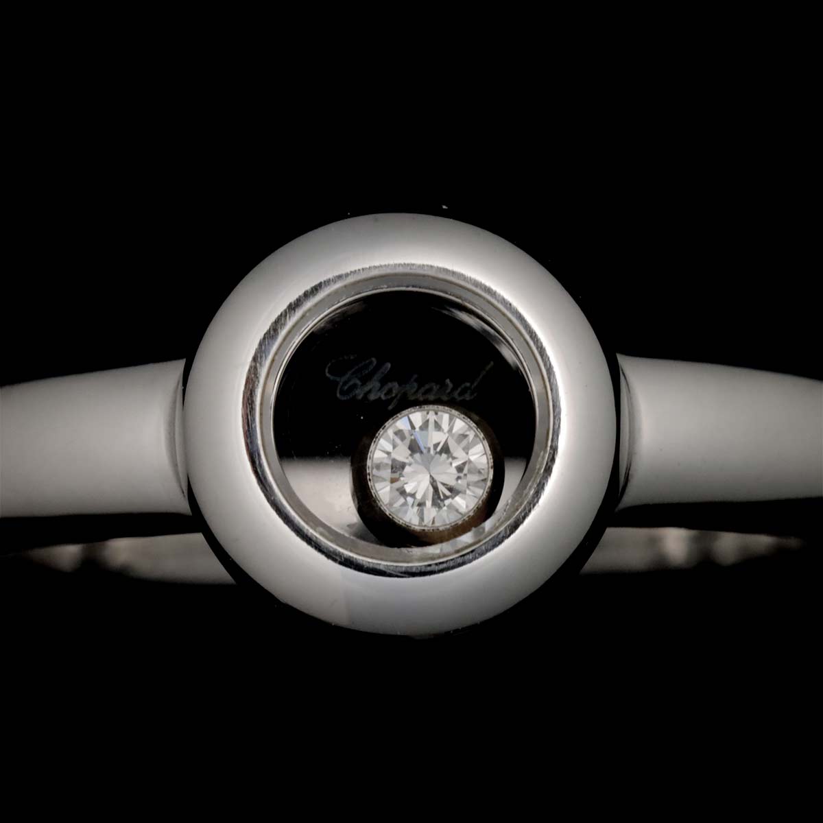 Happy Diamond Ring 18K White Gold 750 Size5.25-5.5(US)