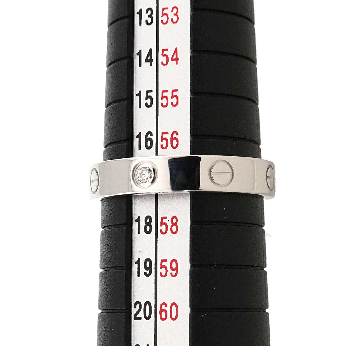 Mini Love Diamond Ring 18K White Gold 750 size57 7.75-8(US)