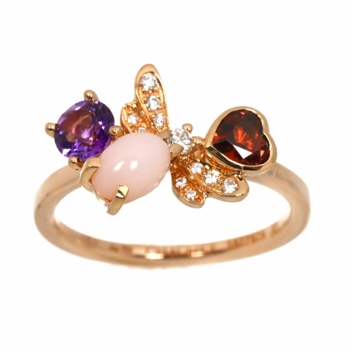 Multi Stone Diamond 0.08ct 18K PG 750 size51 5.5-5.75(US) 90302714