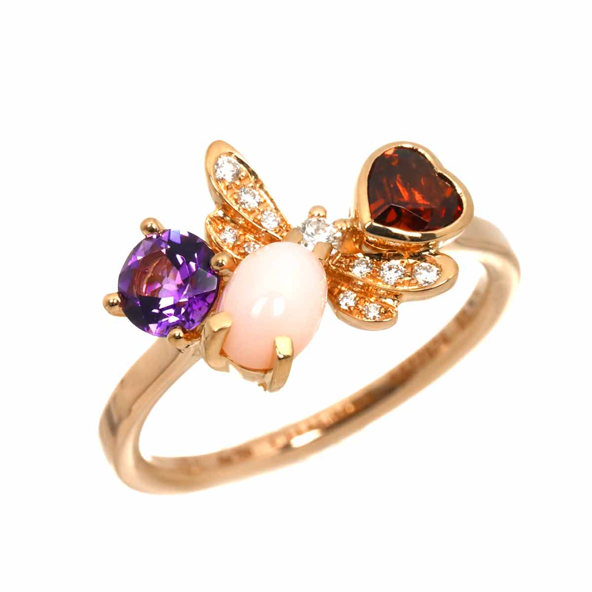 Multi Stone Diamond 0.08ct 18K PG 750 size51 5.5-5.75(US) 90302714