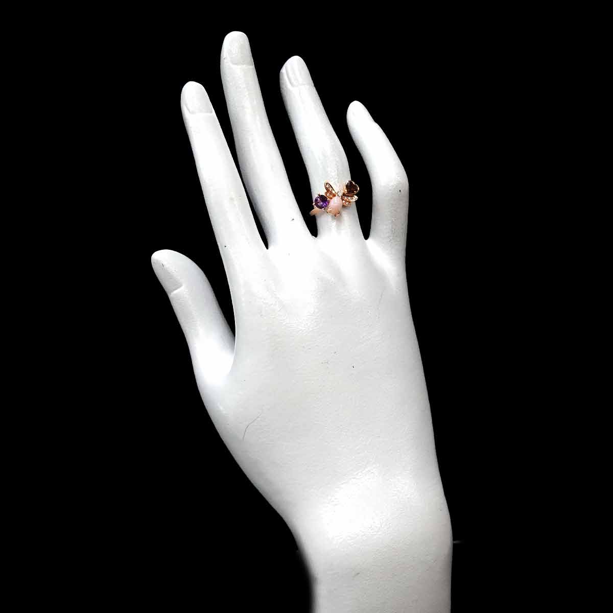 Multi Stone Diamond 0.08ct 18K PG 750 size51 5.5-5.75(US) 90302714