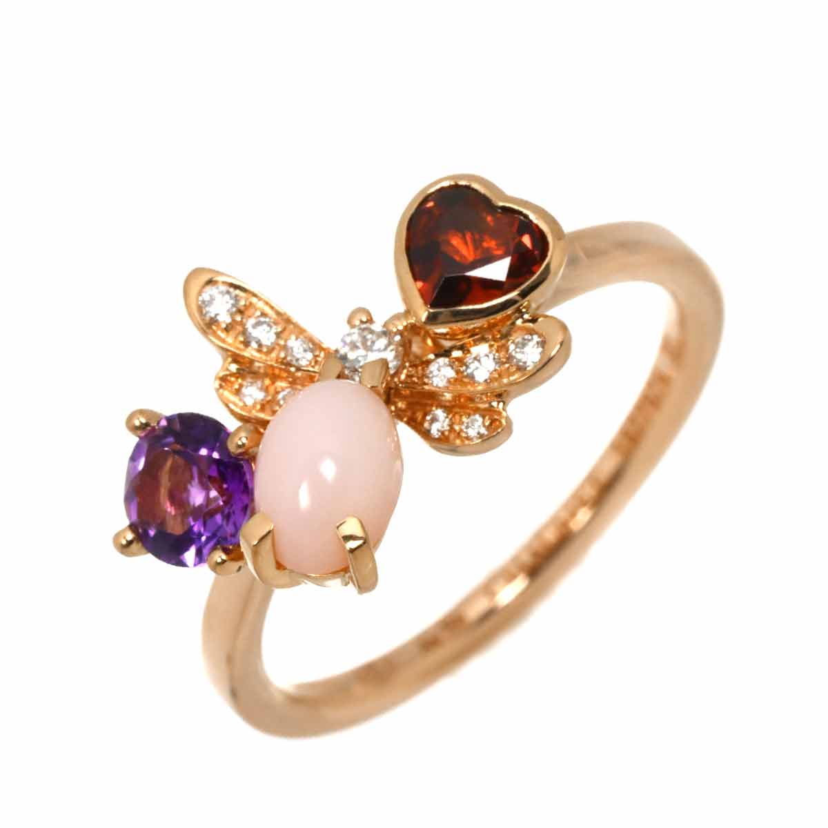 Multi Stone Diamond 0.08ct 18K PG 750 size51 5.5-5.75(US) 90302714