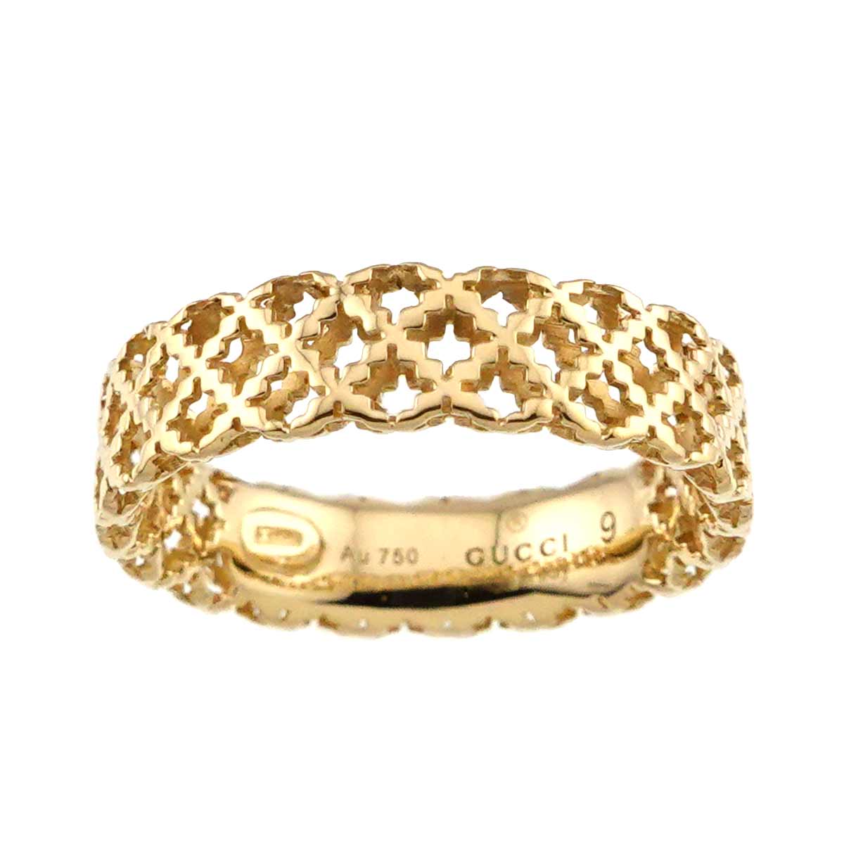 Diamantissima Ring 18K Yellow Gold 750 Size9 4.5-4.75(US)