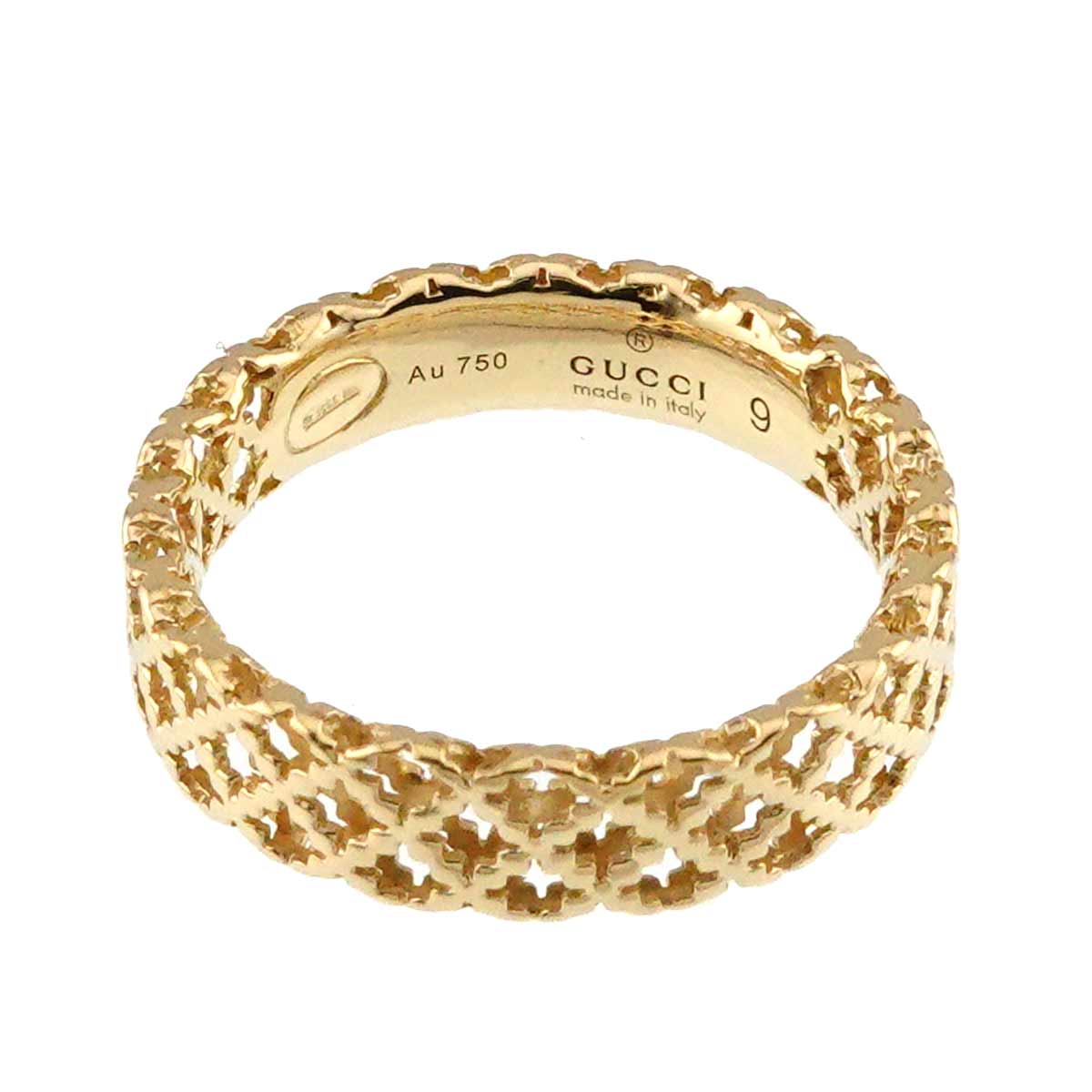 Diamantissima Ring 18K Yellow Gold 750 Size9 4.5-4.75(US)