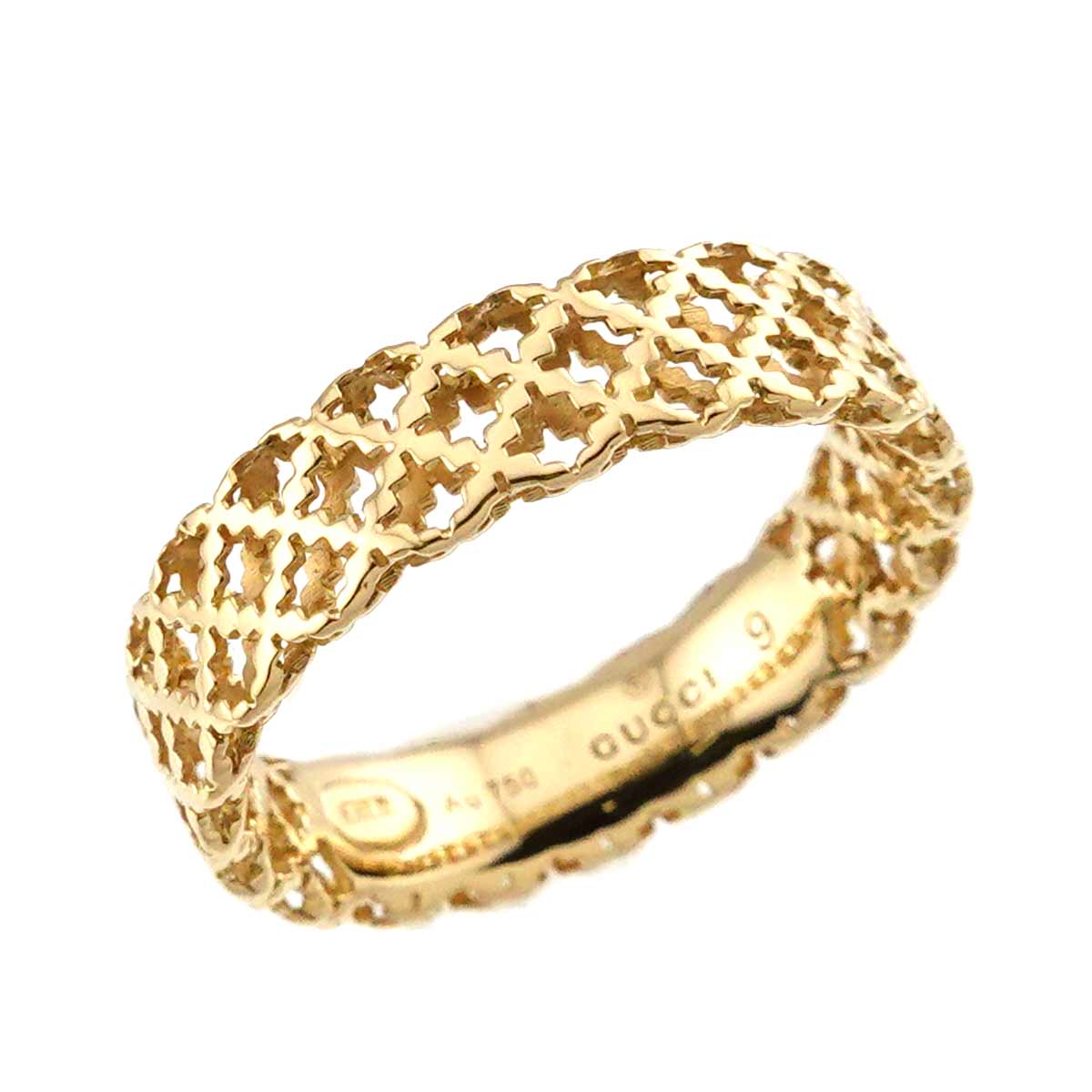 Diamantissima Ring 18K Yellow Gold 750 Size9 4.5-4.75(US)