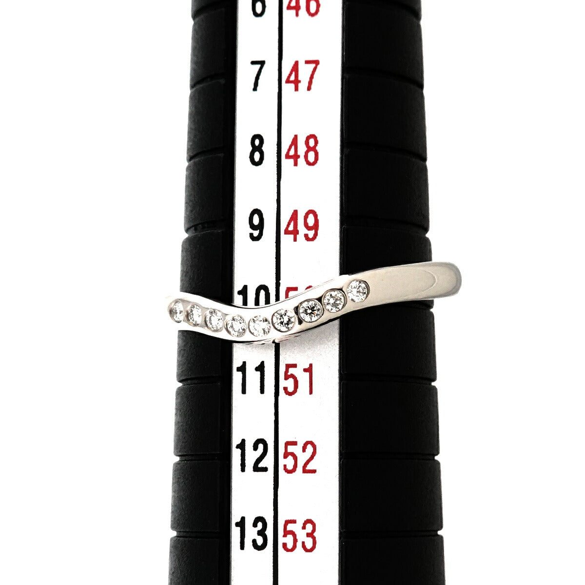 Curved Band Diamond Ring Platinum size5.25(US)