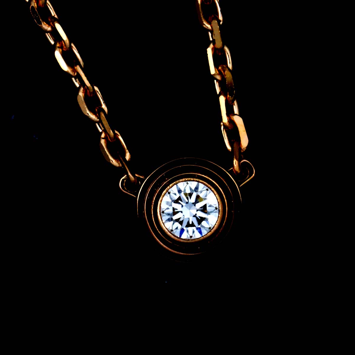 d Amour Diamond Necklace XS 18K Pink Gold 750