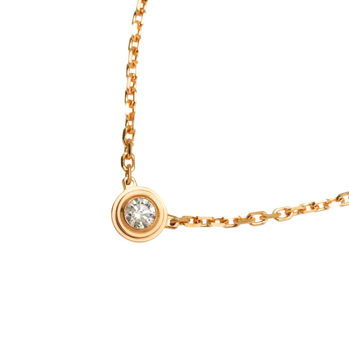 d Amour Diamond Necklace XS 18K Pink Gold 750