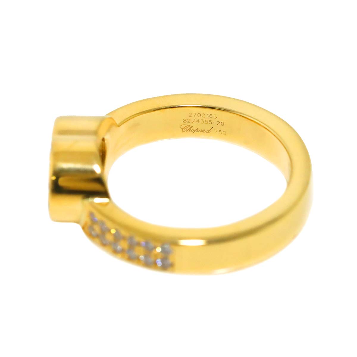 Happy Heart Diamond Ring 18K YG 750 Size3.75(US)