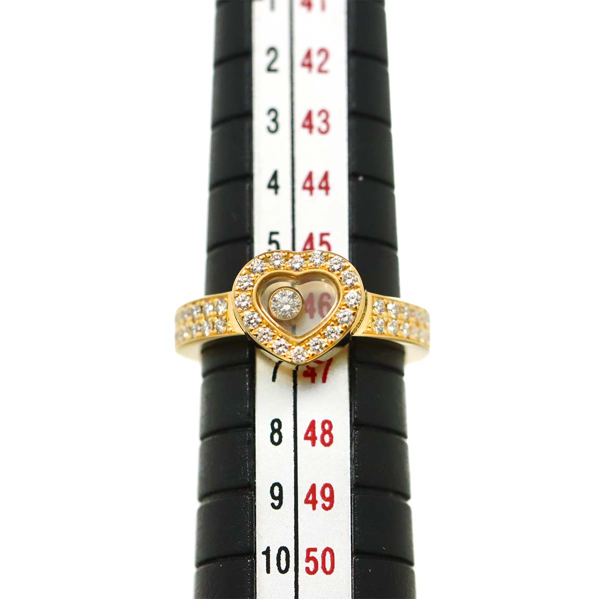 Happy Heart Diamond Ring 18K YG 750 Size3.75(US)