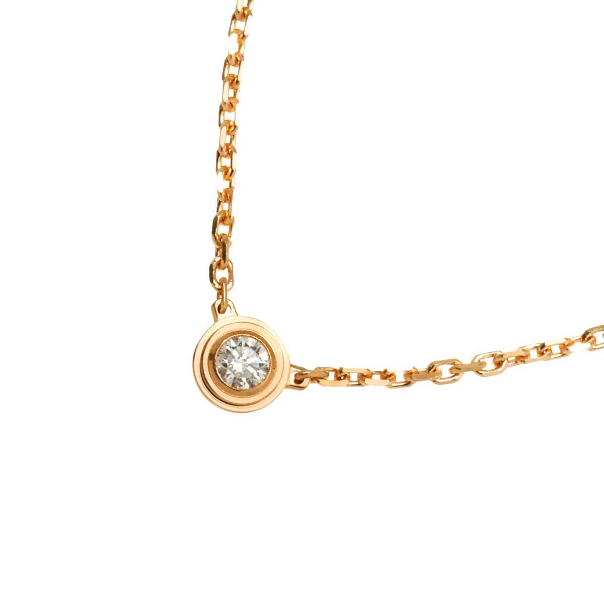 d Amour Diamond Necklace XS 18K Pink Gold 750