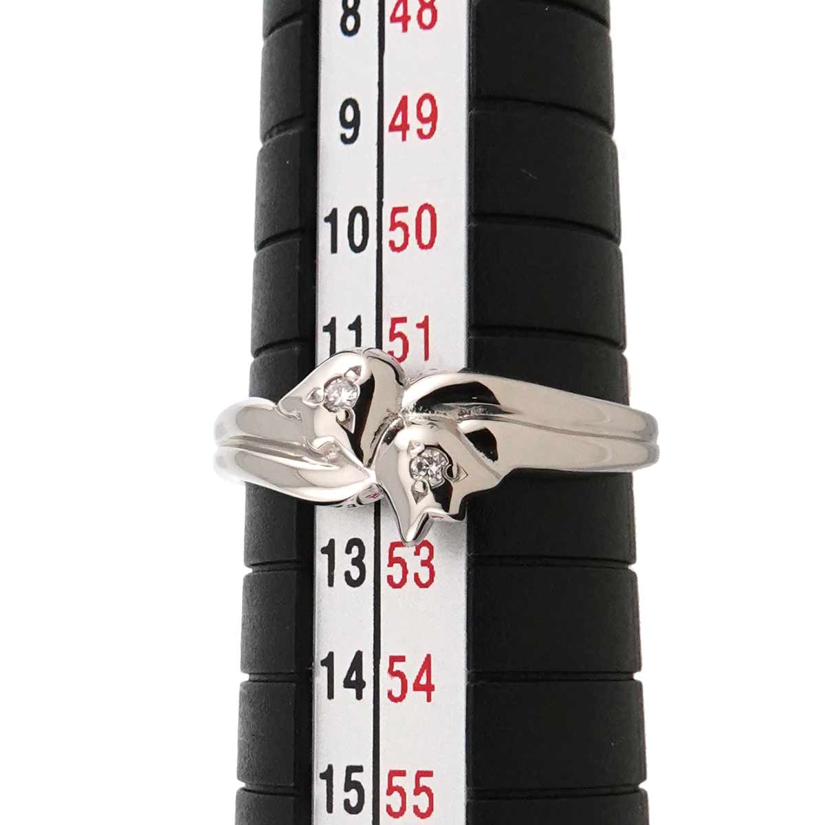 Diamond Ring Pt Platinum size5.75-6(US)