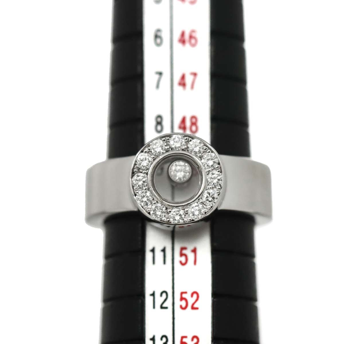 Happy Diamond Ring 18K White Gold 750 Size5.25(US)