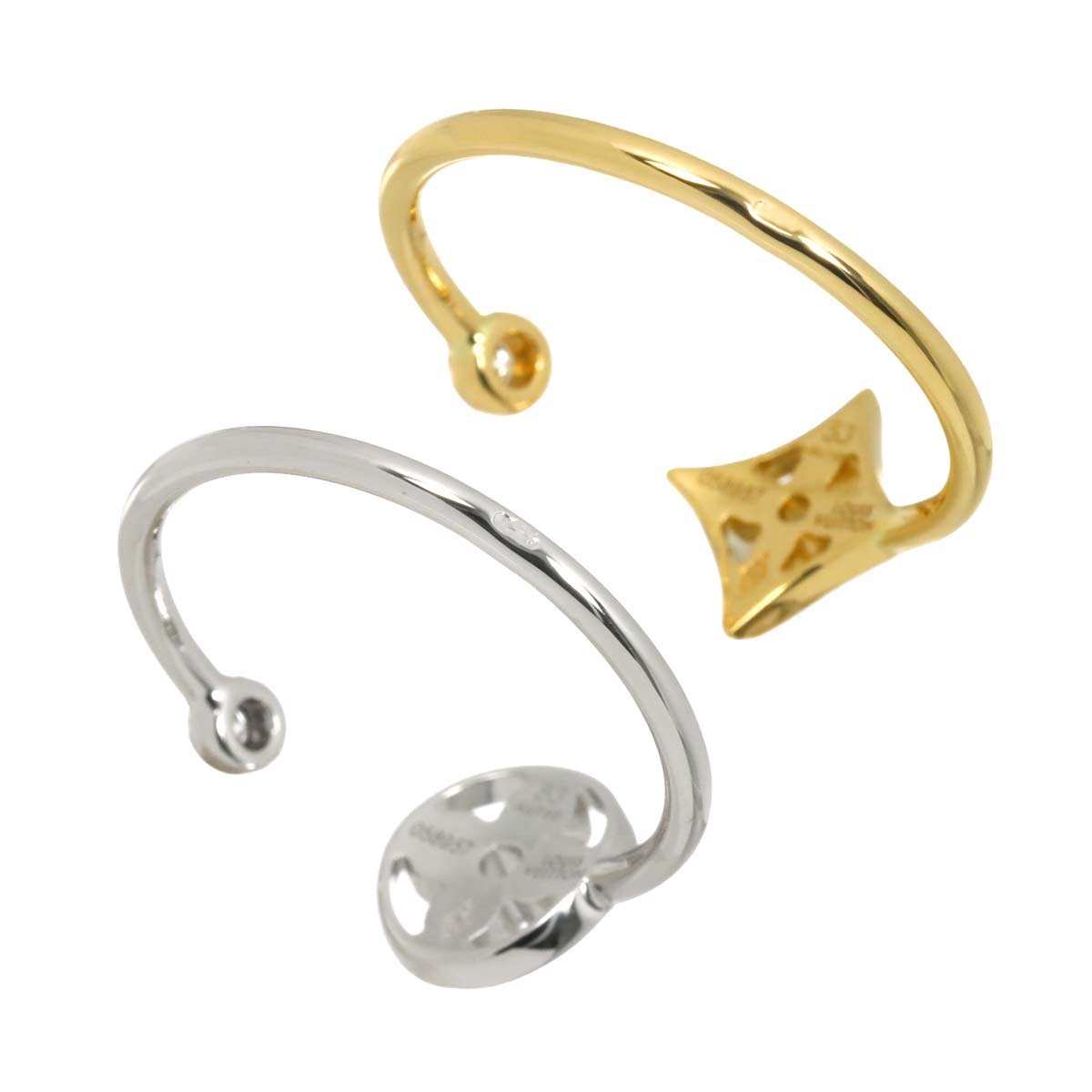 Berg Monogram Ring Diamond 18K YG WG PG Size53 6.25-6.5US