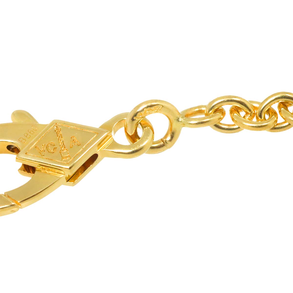 Pure Alhambra Mother of Pearl MOP Necklace 18K YG 750